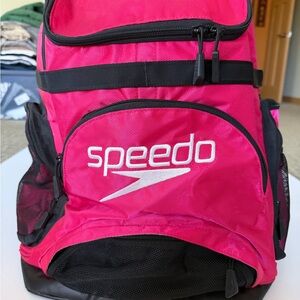 Speedo Fuchsia and Black Swim Backpack